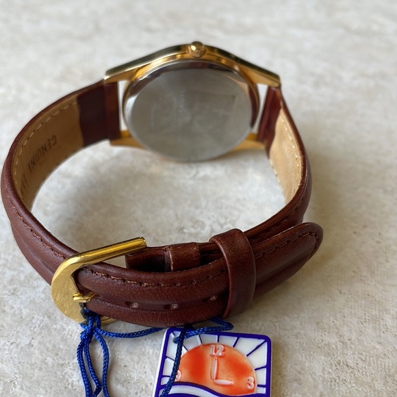 Sun time men battery leather band water resistant - Picture 4 of 7